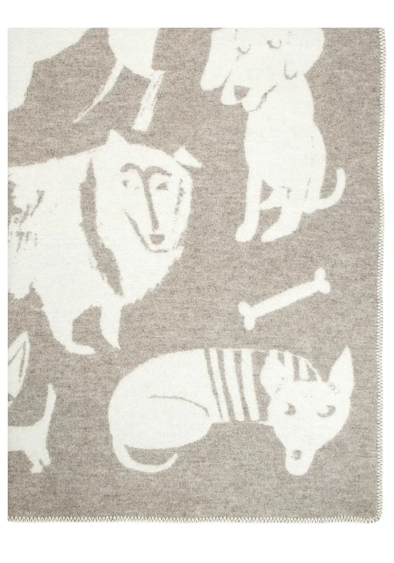 Wolldecke Koirapuisto - beige-white (130 x 180 cm)