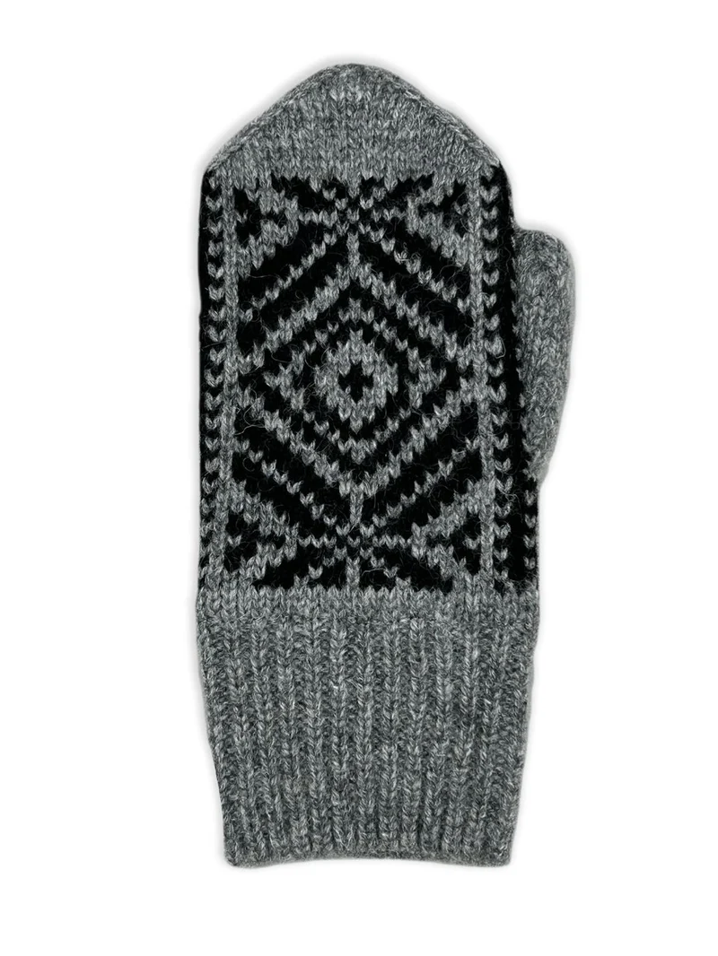 Horndal Gestrickter Fäustling grau