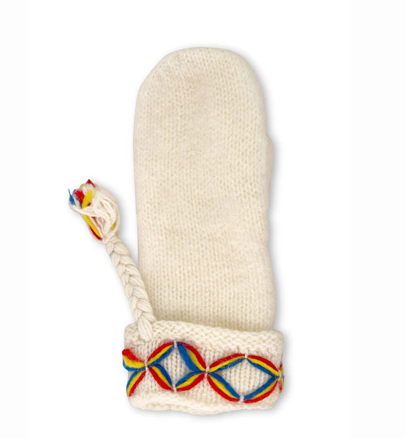 Kangos Strickfäustling Damen weiss