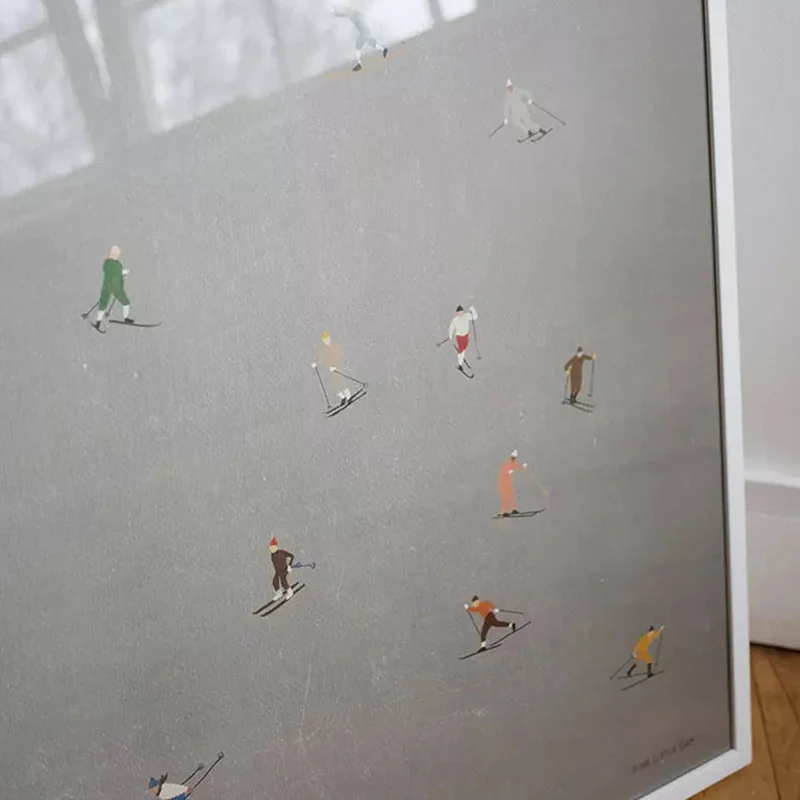 Druck Skifahrer - 50 x 70 cm