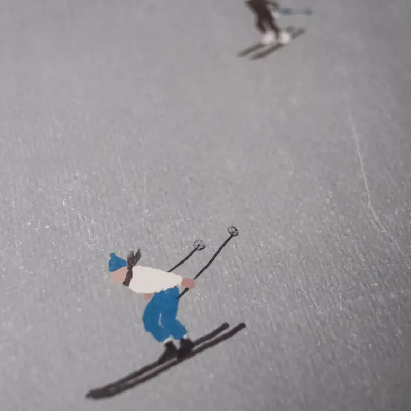 Druck Skifahrer - 50 x 70 cm