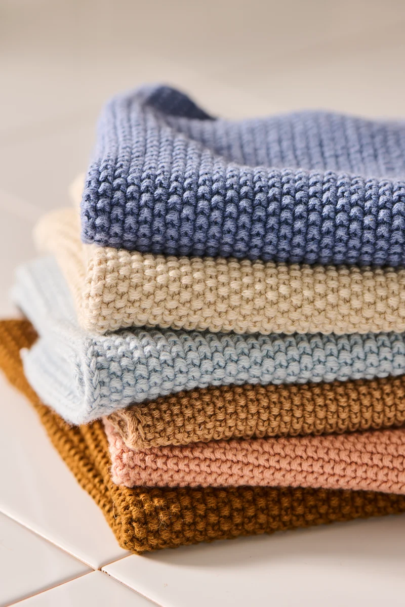 Spüllappen gestrickt - latte