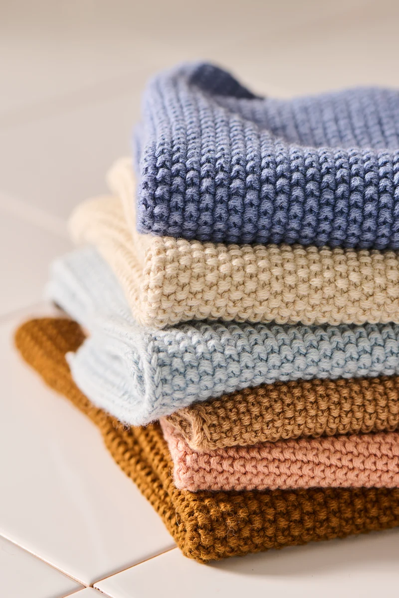 Spüllappen gestrickt - latte