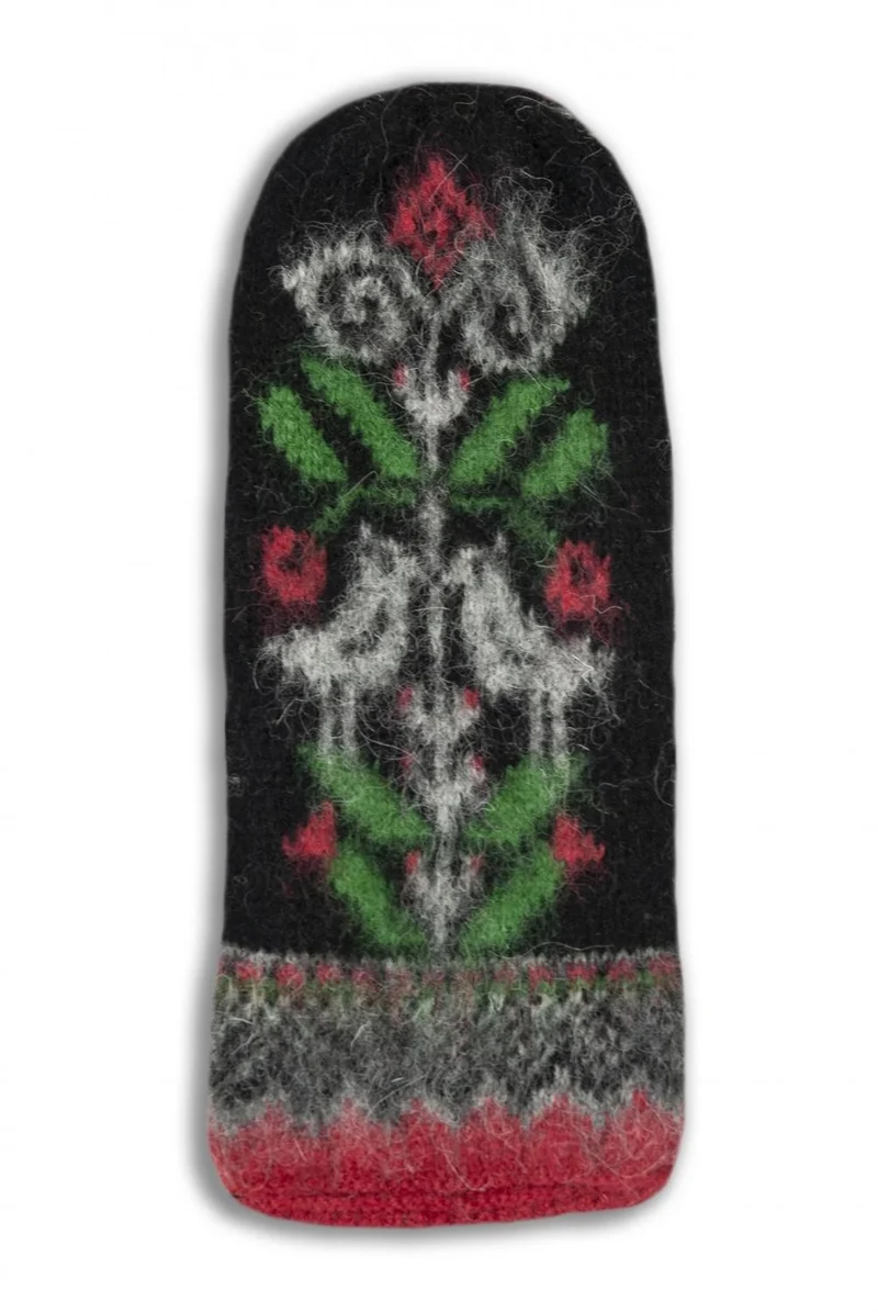 Noppikoski schwarz Strickfäustling Damen