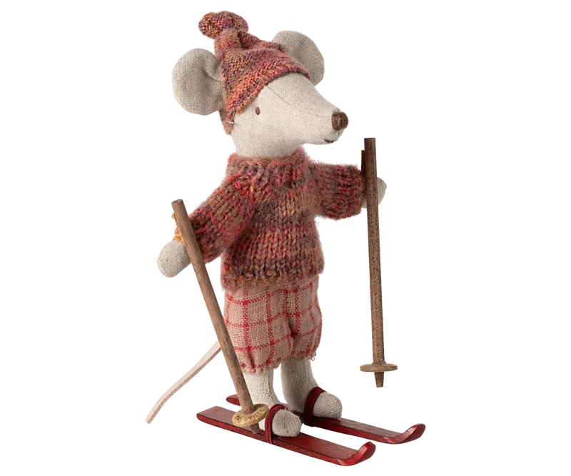Wintermaus mit Skiset, Große Schwester - rose