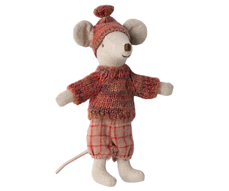 Wintermaus mit Skiset, Große Schwester - rose