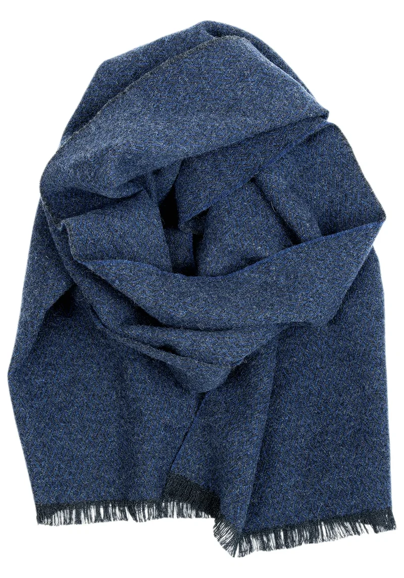 Wollschal Hanki aus Merino-Wolle - Dunkelblau (35 × 180 cm)