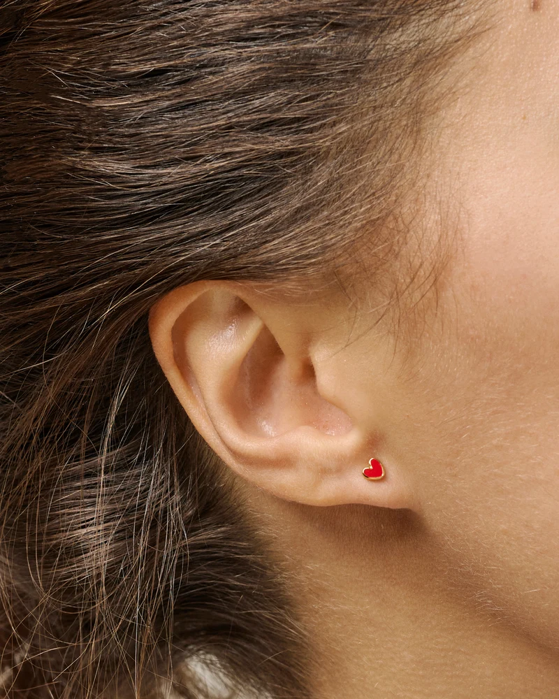 Studs Amore - rot/gold