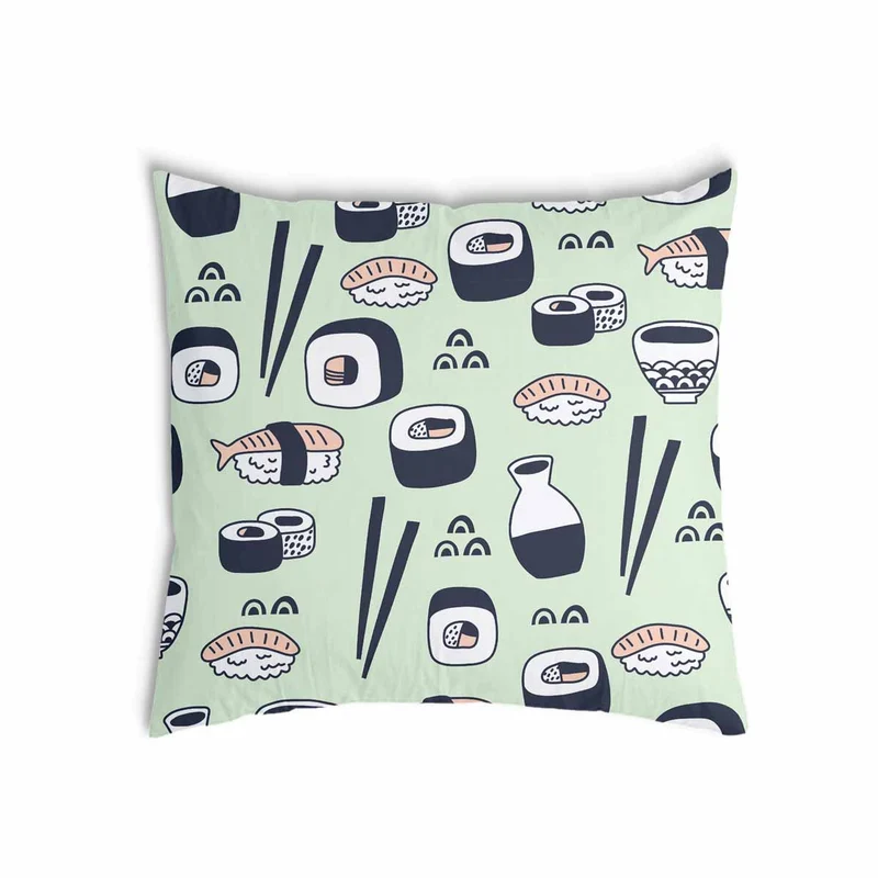 Gesundheitskissen Hellgrün mit Sushi