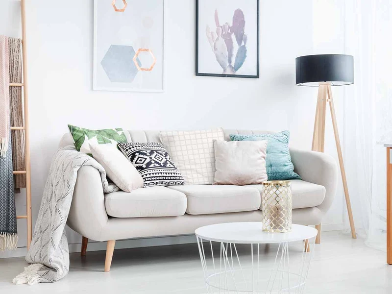 Gesundheitskissen Orange Beige Karo