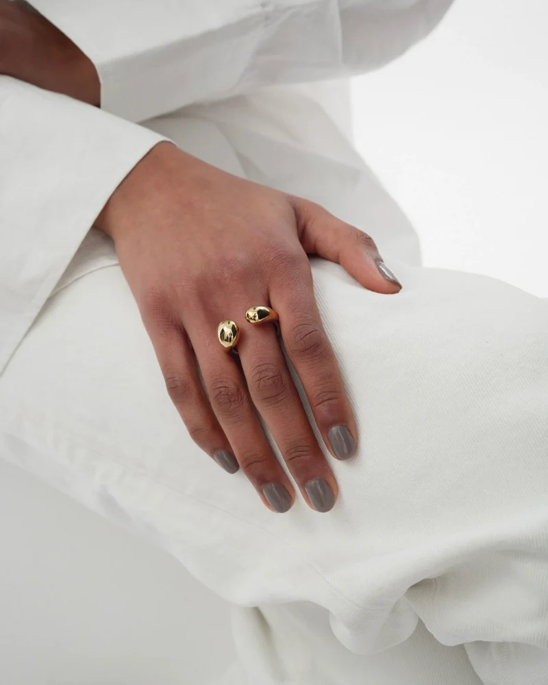 Ring Bolded Drops - gold