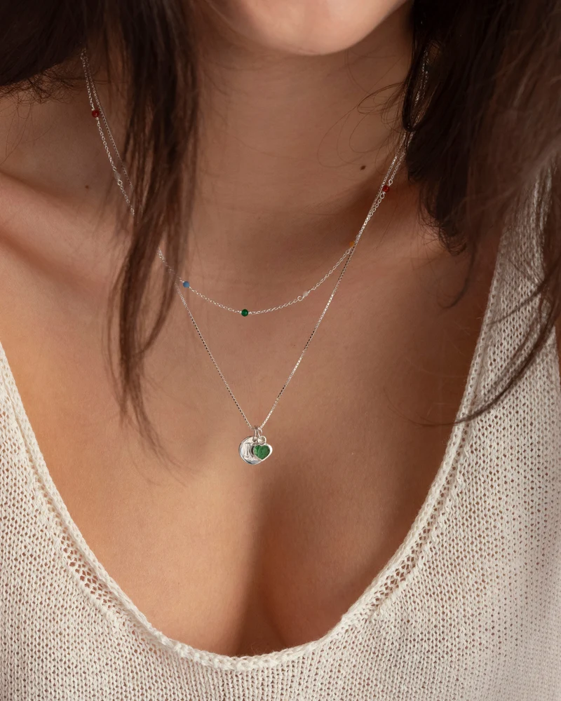 Anhänger Beloved Heart Aventurin - silber