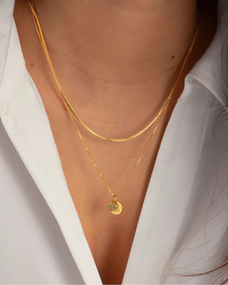 Anhänger Beloved Heart Pendant Aventurin - gold