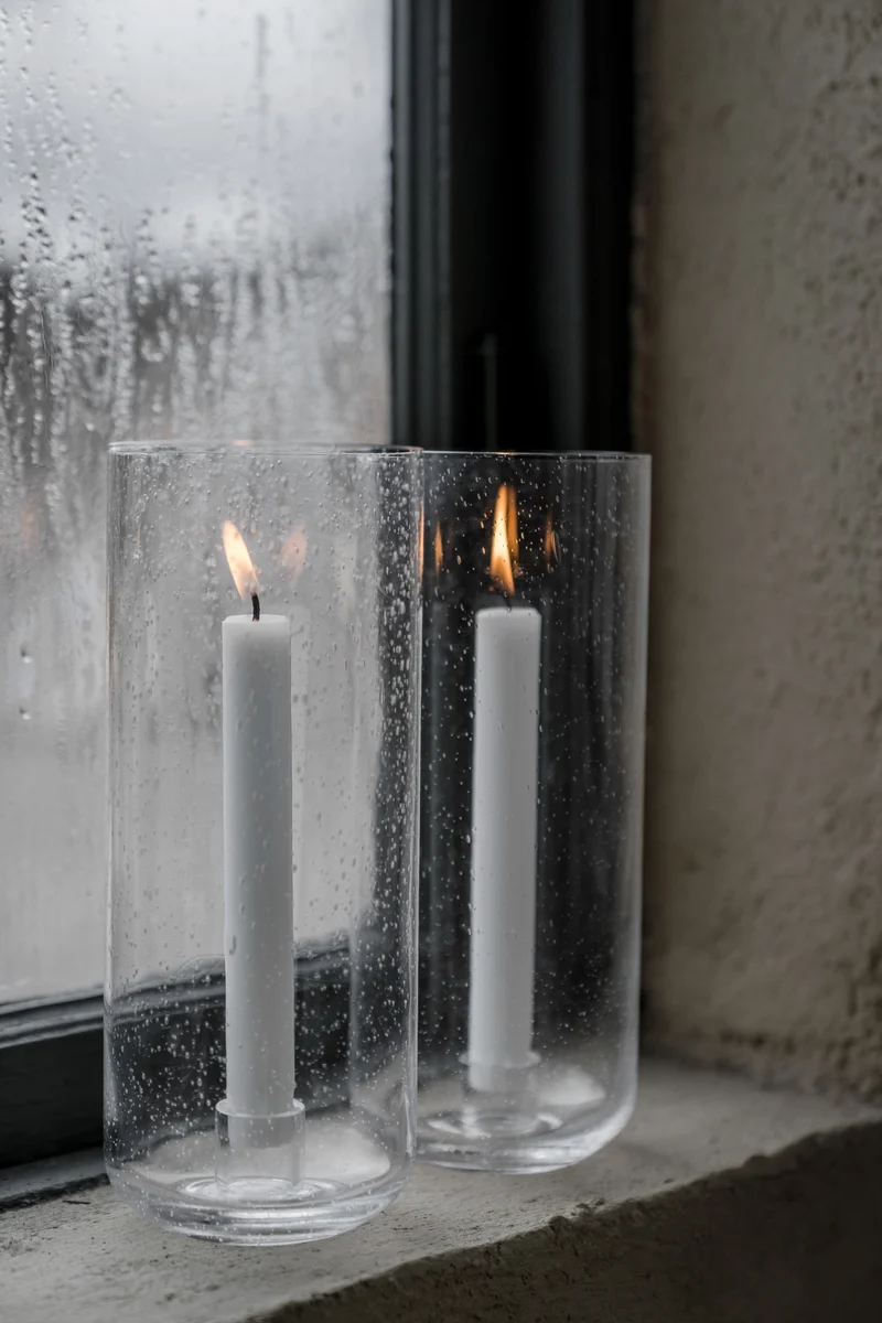 Kerzenhalter aus Glas - Stabkerze