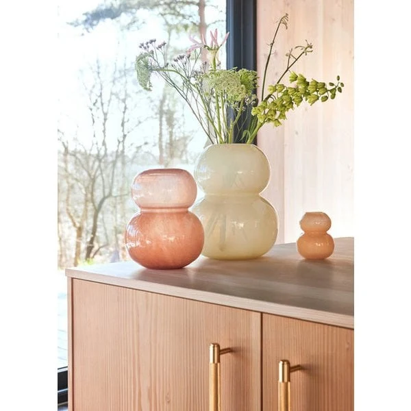 Vase Lasi Vanille - Groß