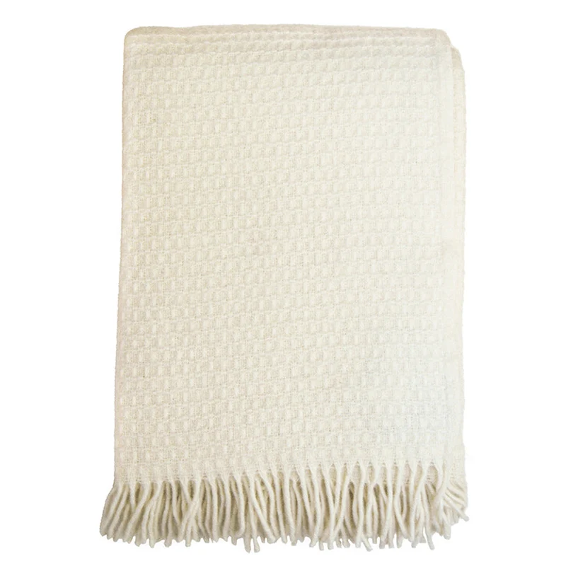Wolldecke Knut - natural white
