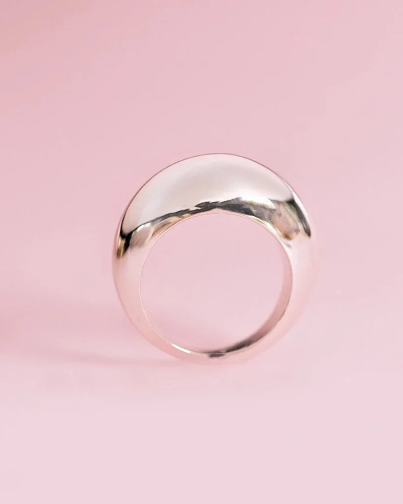 Ring Bolded Big - silber