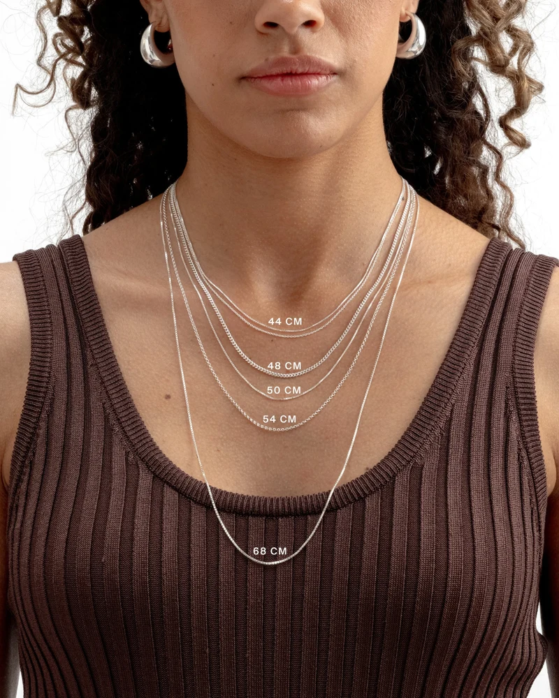 Halskette Medium Box - silber