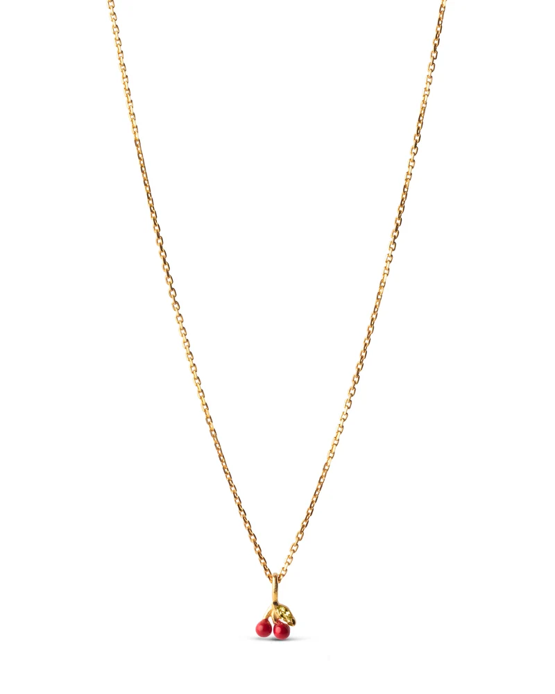 Halskette Cherry - red/gold
