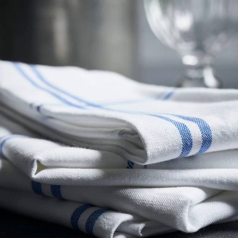 Servietten Amow - weiß/blau 4er Set