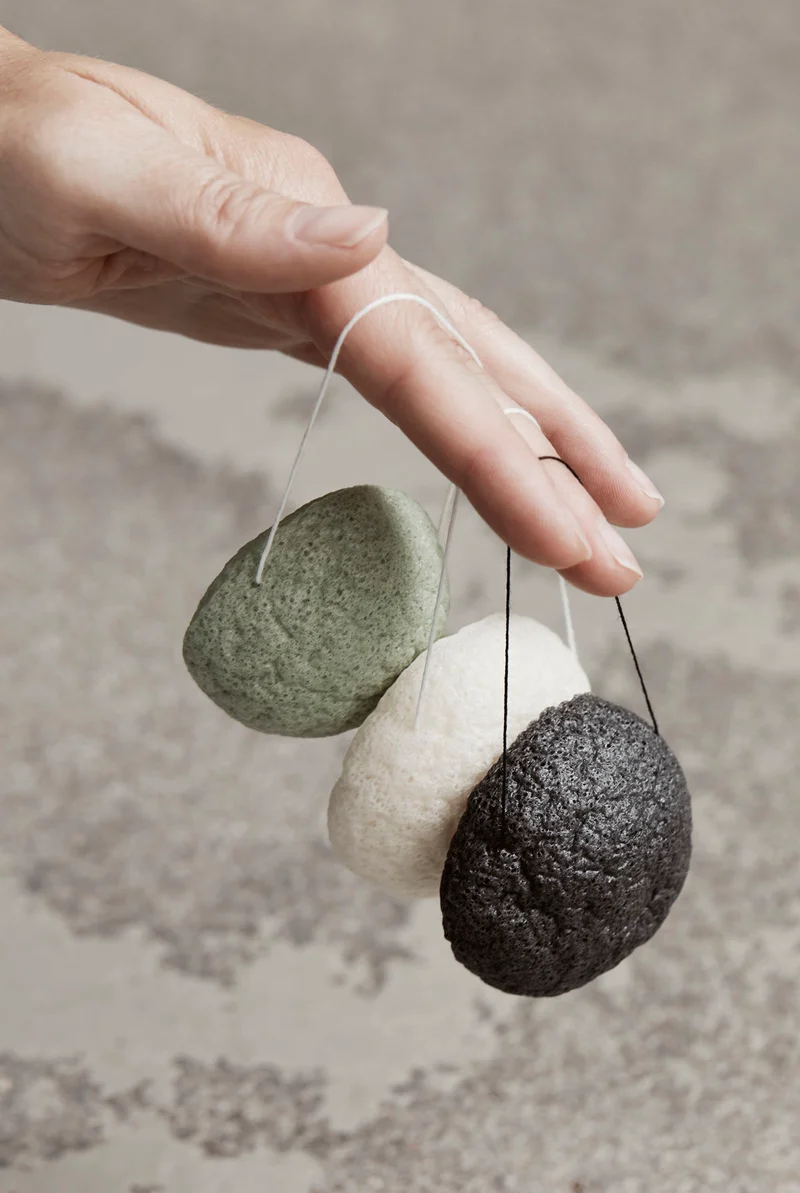 Konjac-Schwamm - schwarz
