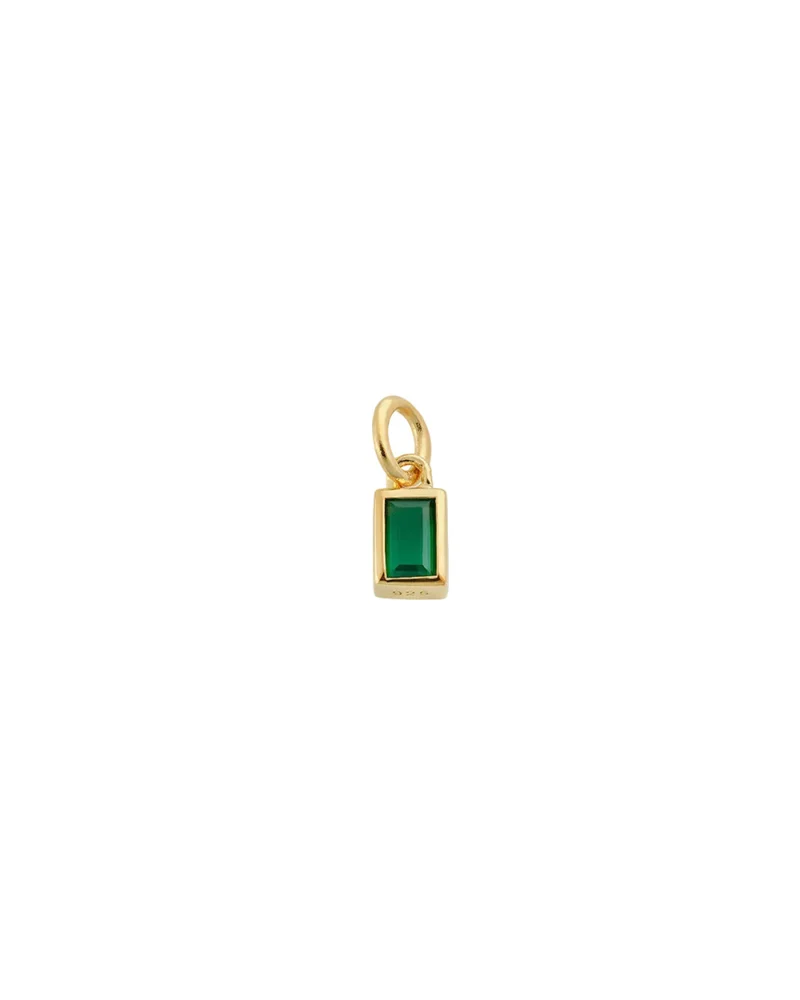 Anhänger Beloved Squared mit grünem Onyx - gold