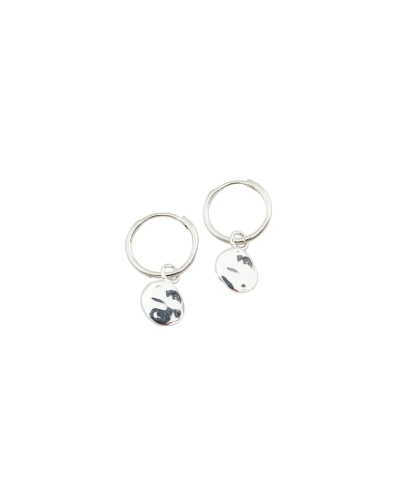 Ohrringe Minimalistica Hammered - silber