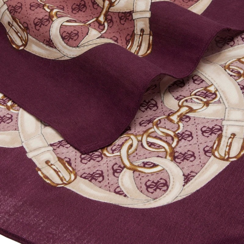 Guess Noelle Printed Kefiah - Tuch 130x130 cm (wine)