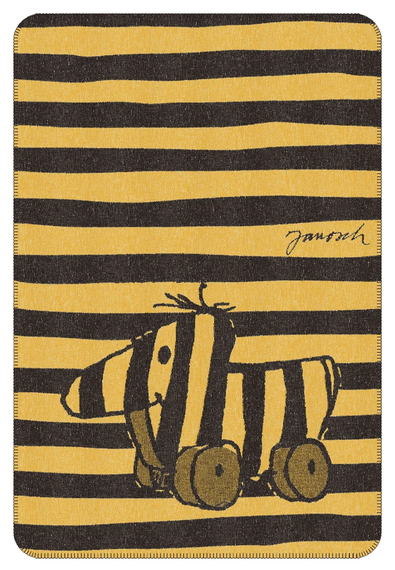 Janosch Tigerente Kinderdecke – Jacquard-Wendedecke 100 × 150 cm | Kolter