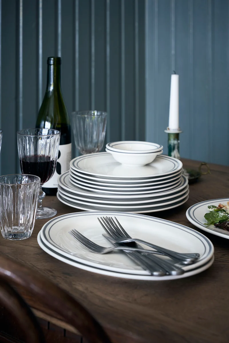 Teller Bistro - grau 4er Set ⌀ 23 cm Lunch Plate