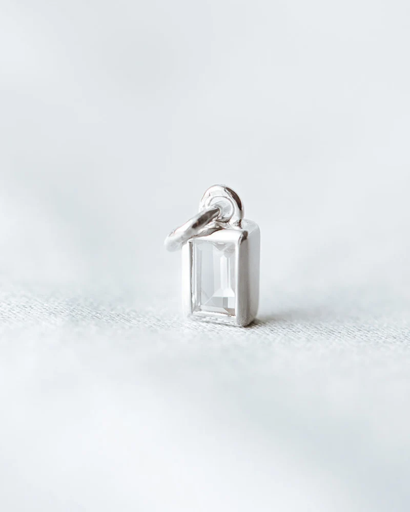 Anhänger Beloved Squared mit Bergkristall - silber