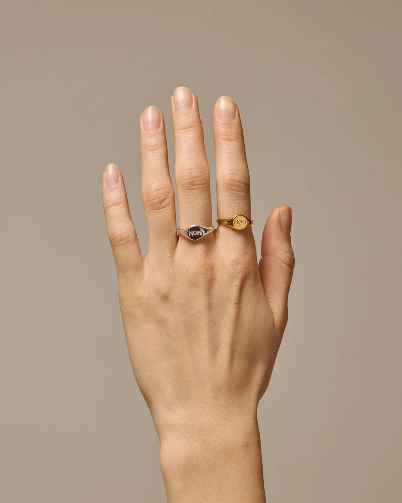 Ring Mom Signet - silber