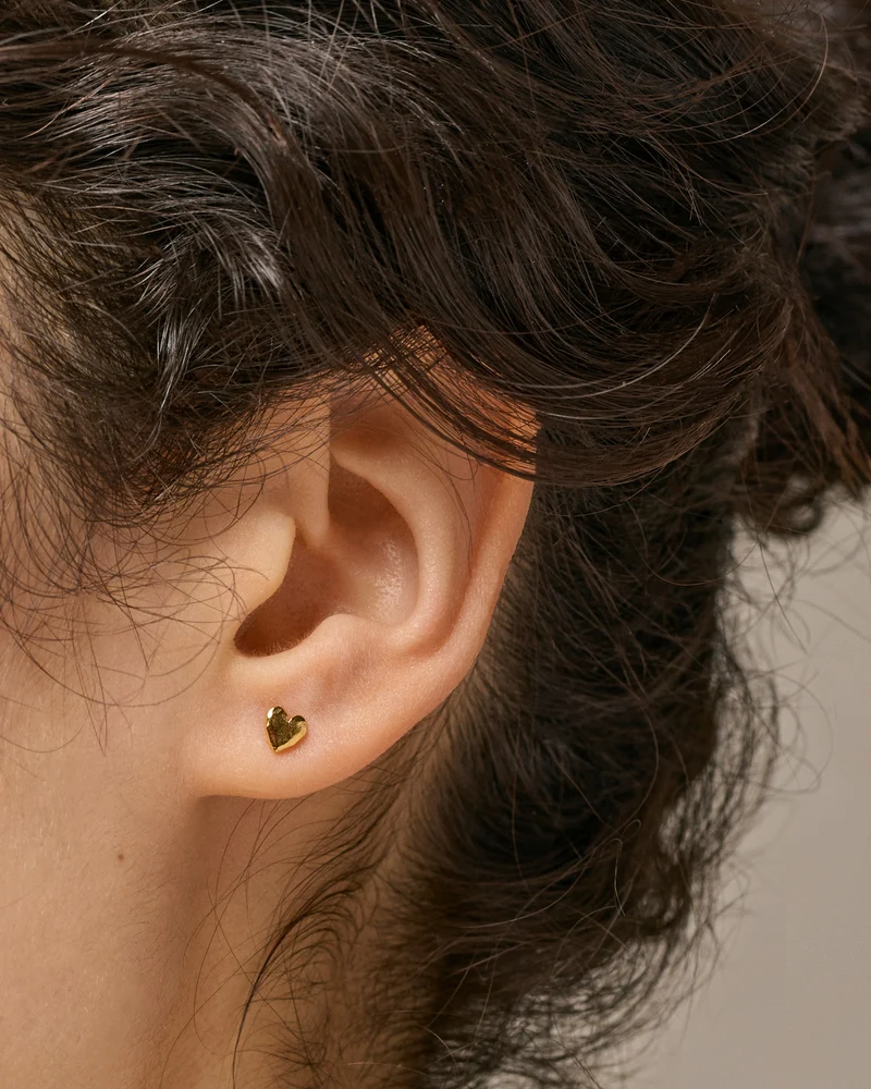 Ohrstecker Heart - gold