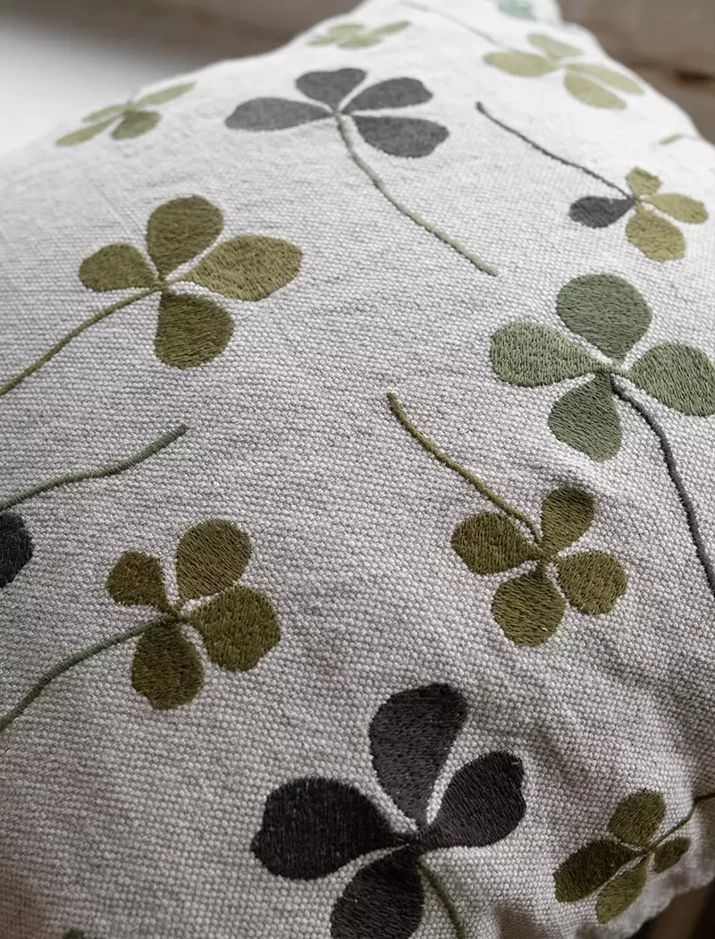 Kissenhülle Clover / Kleeblatt - grün