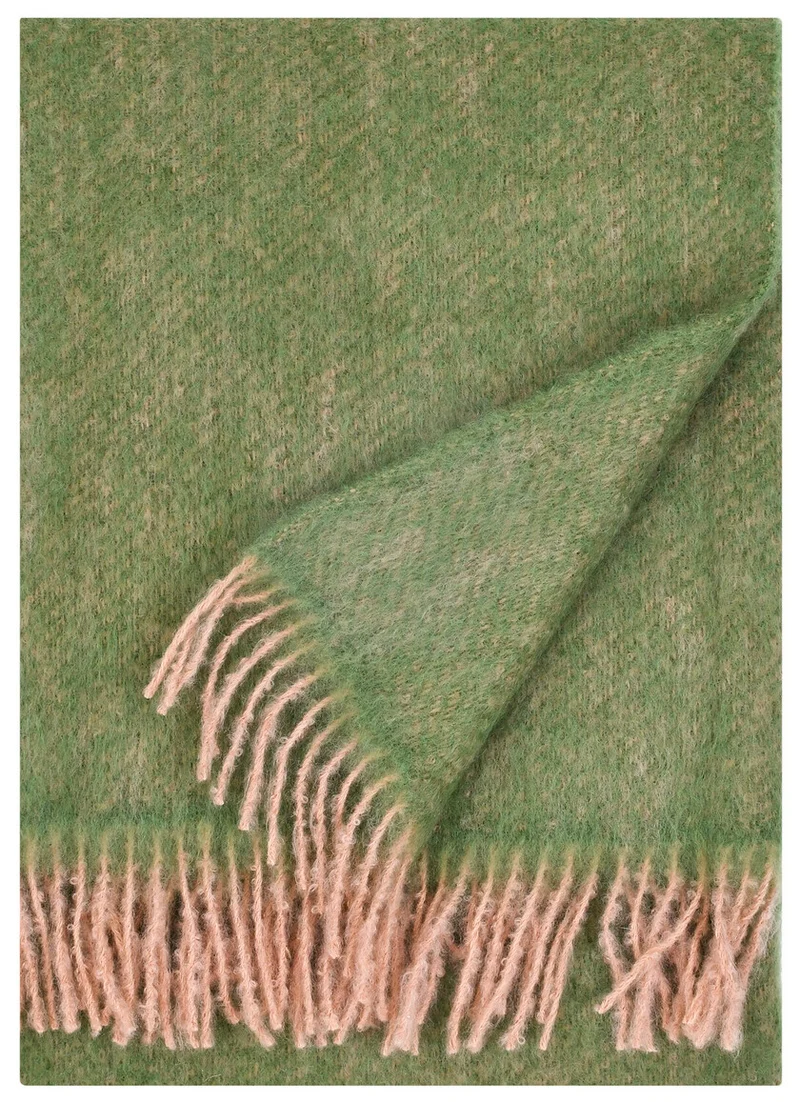 Wolldecke Revontuli - powder olive (130 x 170 cm)