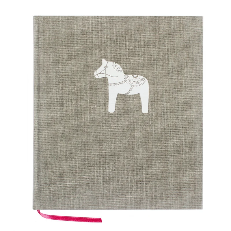 Notizbuch Dalapferd - grau 21 x 24 cm