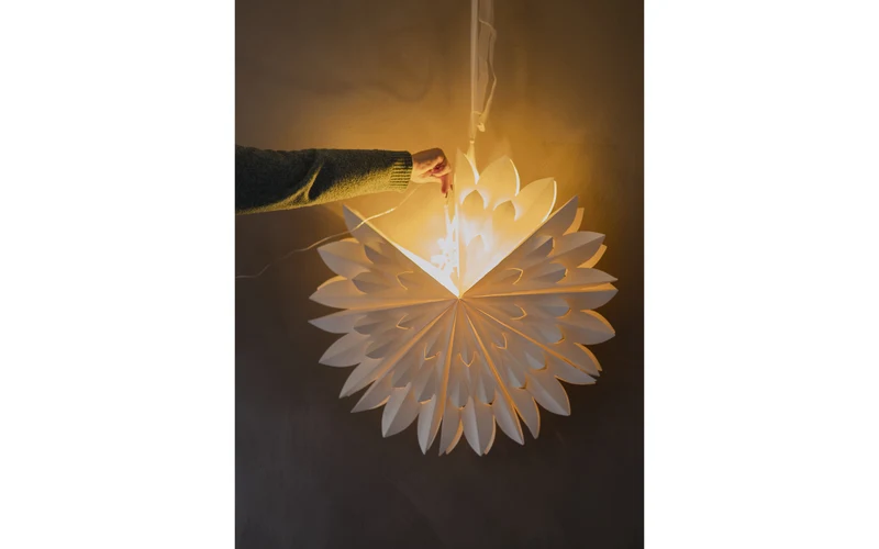 Lichterkette für Papiersterne Lighty, transparent, 150 cm