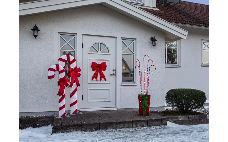 Stehleuchte Candycane, rot/weiß, 150 cm Candycane