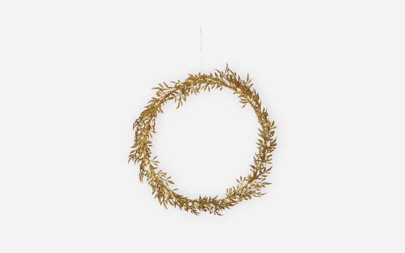 Kranz mit Beleuchtung Holiday, goldfarbig, 44 cm Holiday