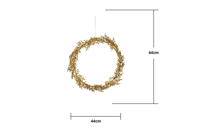 Kranz mit Beleuchtung Holiday, goldfarbig, 44 cm Holiday