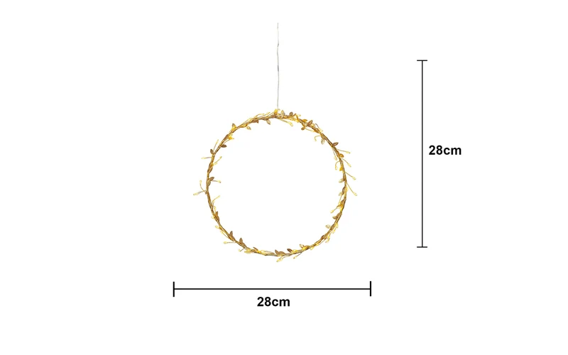Kranz mit Beleuchtung Holiday, goldfarbig, 44 cm Holiday