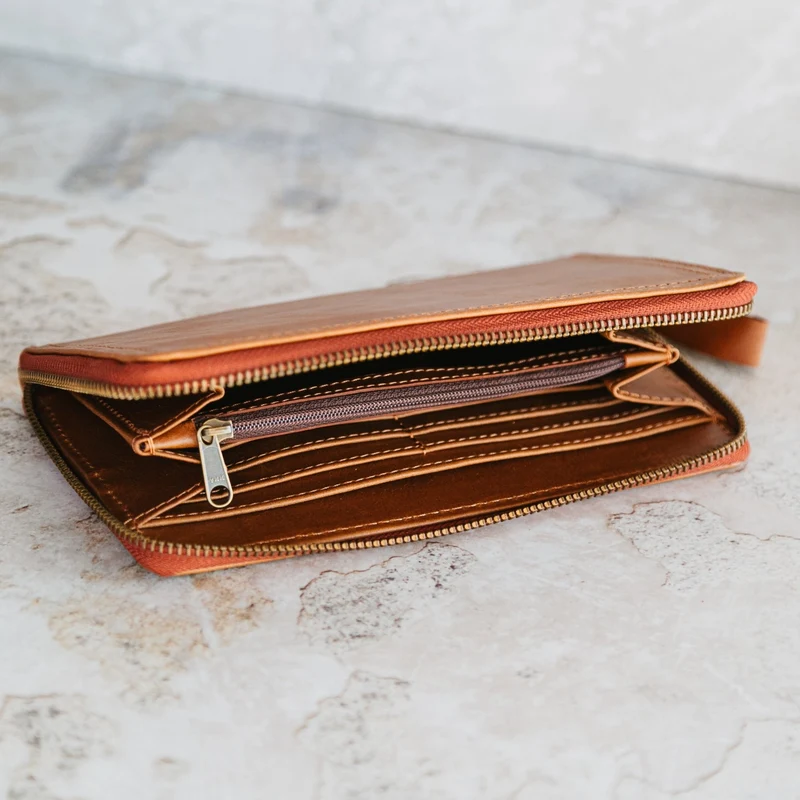 Damen Portemonnaie aus Büffelleder