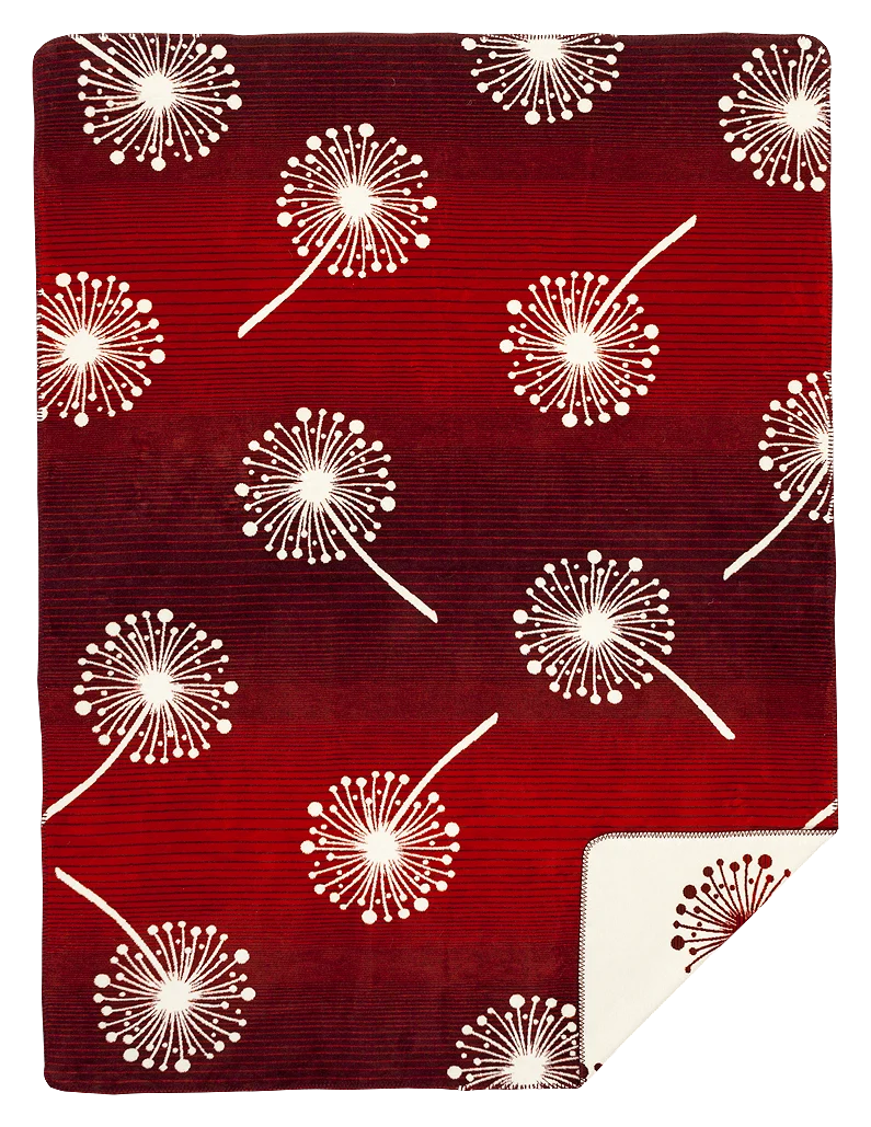Pusteblume Kuscheldecke Rotbuche – Bio-Baumwolldecke 150 × 200 cm | Richter