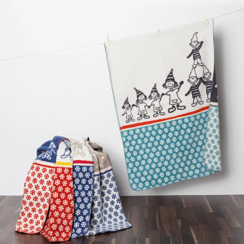 Zwergenbande Babydecke – Bio-Baumwolldecke 75 × 100 cm in 3 Farben | Richter