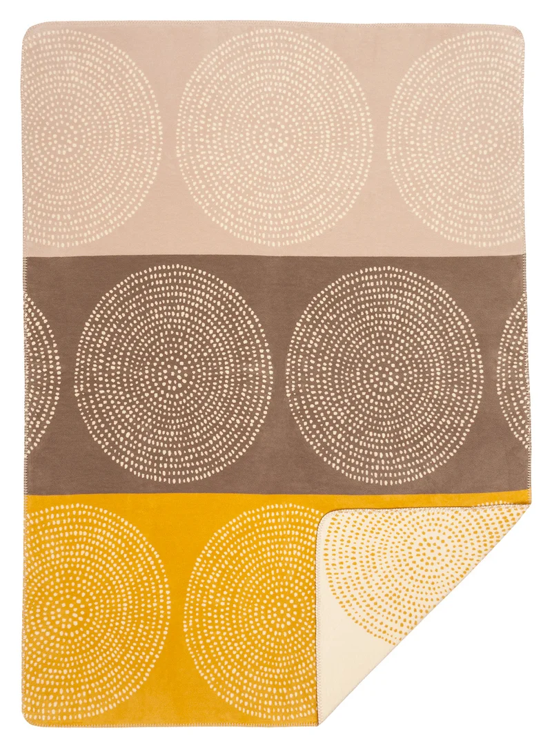 Kuscheldecke Kreise aus Bio-Baumwolle – 150 × 200 cm, 4 Farben | Richter