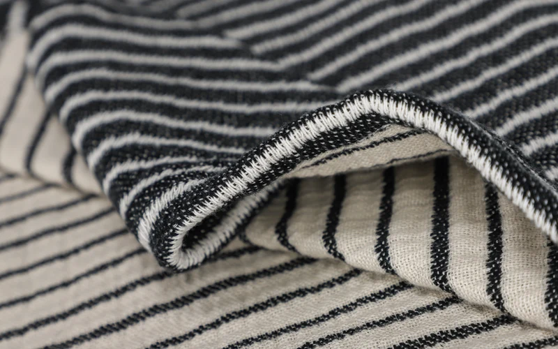 Plaid Line, schwarz/weiß, 130 x 170 cm Line