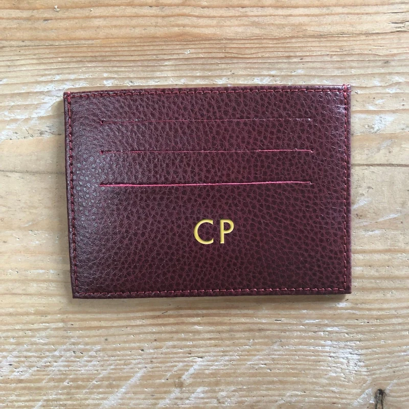 Cardholder mit Prägung Bordeaux