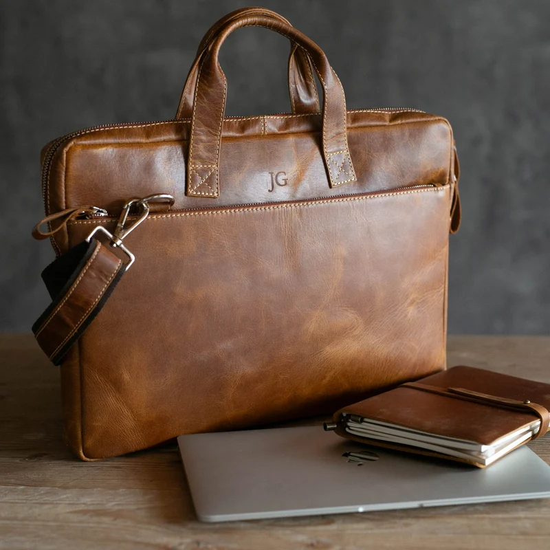 Laptoptasche aus Büffelleder