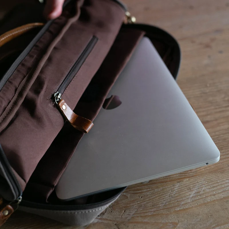 Laptoptasche aus Büffelleder