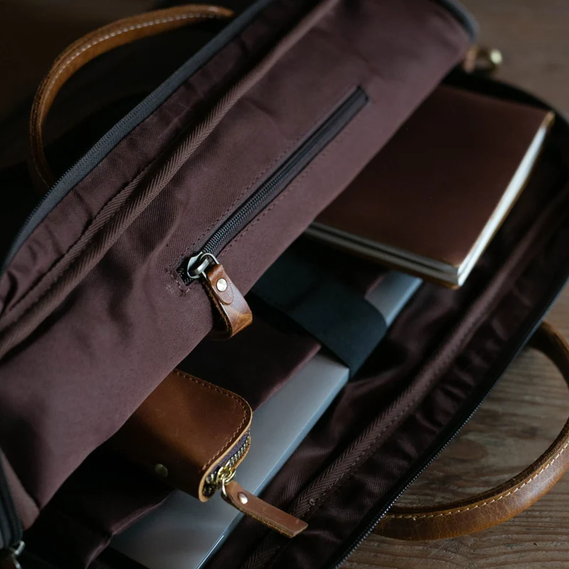Laptoptasche aus Büffelleder